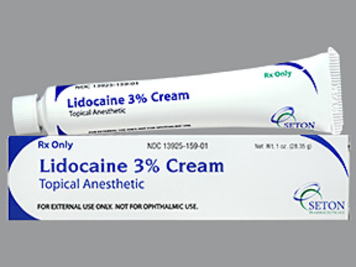 Rx Item-Lidocaine 3% 1 OZ Cream by Seton Pharma USA 