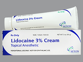 Rx Item-Lidocaine 3% Cream 3 Oz By Seton Pharma