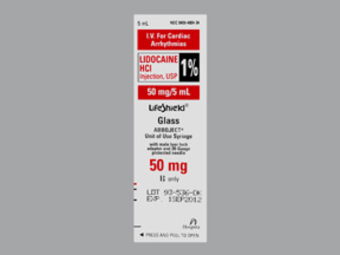Rx Item-Lidocaine 1% LFS 10X5 ML Syringe by Pfizer Pharma USA Injec