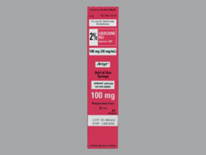 Rx Item-Lidocaine An Syringes  2% 10X5 ML Syringe by Pfizer Pharma USA Injec