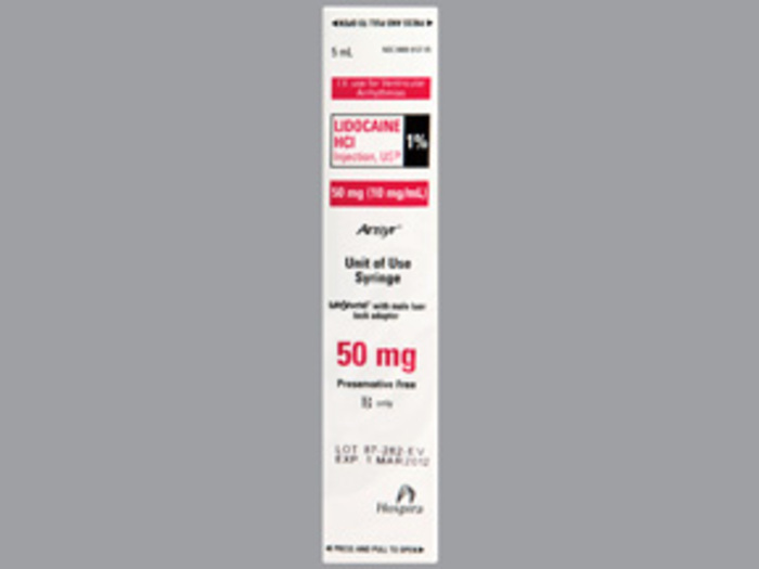 Rx Item-Lidocaine Ansyr 1% 50Mg/5 Ml Syringe 10X5Ml By Hospira