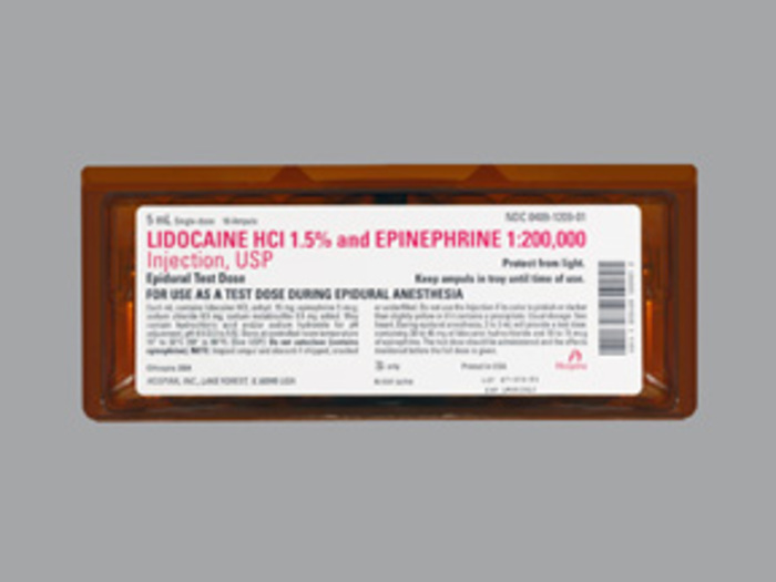 Rx Item-Lidocaine-Epinephrin 1.5 1:200K Amp 10X5Ml By Hospira