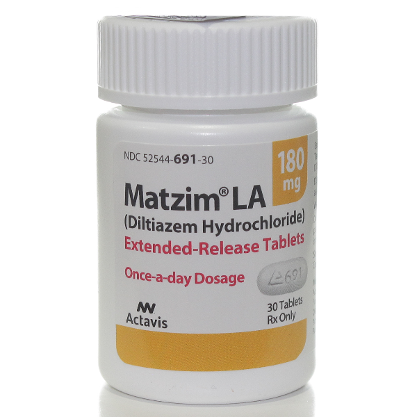 Rx Item-Matzim La 180Mg Tab 30 By Actavis Teva Pharma Gen Cardizem LA