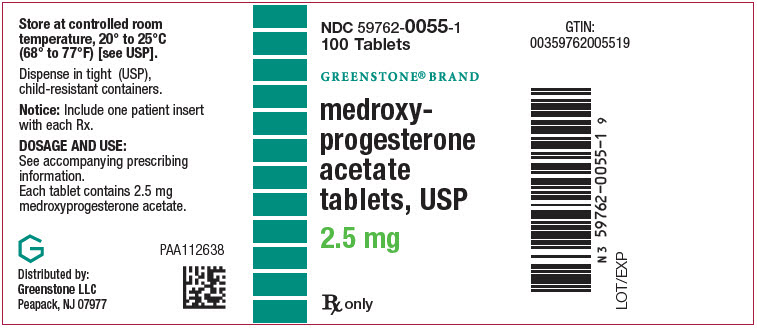 Rx Item-Medroxyprogesterone Acetate 2.5Mg Tab 100 By Greenstone Limited