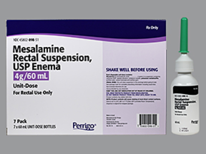 Rx Item-Mesalamine 4 Gm-60 Ml Enema 7X60 Ml By Perrigo Pharma Gen Rowasa