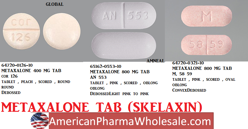 Metaxalone 800mg Tab 1000 by Sandoz Pharma