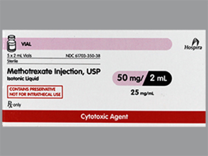 Rx Item-Methotrexate Inj 25Mg/ml - 5 X2ml Multi Dose Vial Bx5 By Hospira