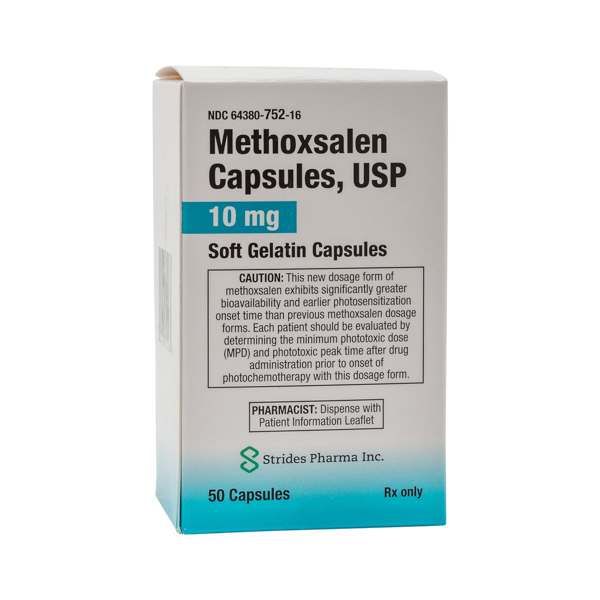 Rx Item-Methoxsalen 10Mg Cap 50 By Strides Pharma Gen Oxsoralen