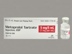 Rx Item-Metoprolol Tartarate 5Mg/5Ml Vial 10X5Ml By Hospira Worldwide