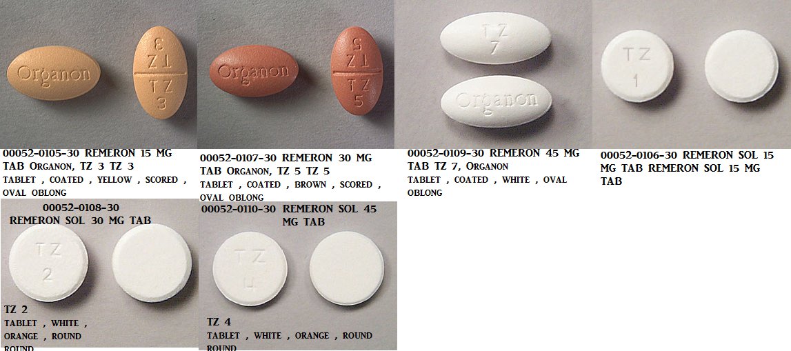 Remeron 15mg tablets