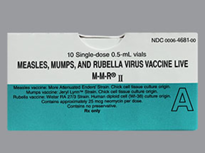 Rx Item-M-M-R II measles,mumps,rubella vacc/PF SQ 10 Single Dose Vial -Keep Refrigerated - by Merck & Co Pharma USA 