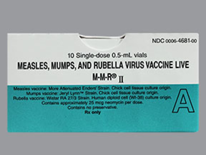 Rx Item-M-M-R II measles,mumps,rubella vacc/PF SQ 10 Single Dose Vial -Keep Refrigerated - by Merck & Co Pharma USA 