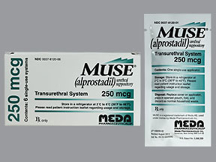 Rx Item-Muse 250MCG Alprostadil 6 Urethral SUP-Keep Refrigerated - by Mylan-Meda Pharma USA 