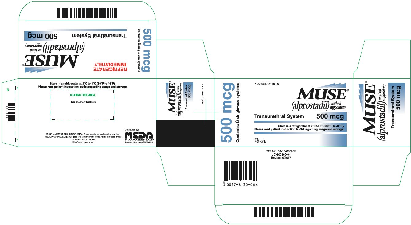 Rx Item-Muse 500MCG Alprostadil 6 SUP-Keep Refrigerated - by Mylan-Meda Pharma USA 