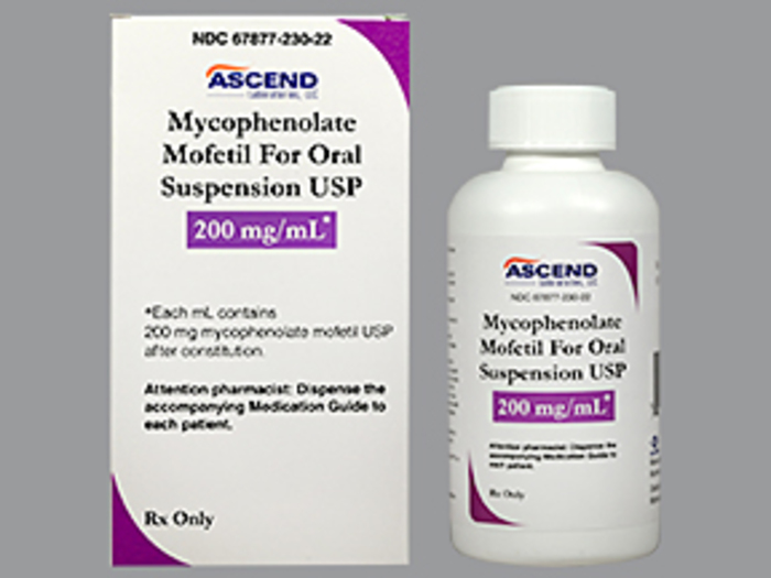Rx Item-Mycophenolate 200Mg/Ml Suspension 175Ml By Ascend Lab Gen Cellcept