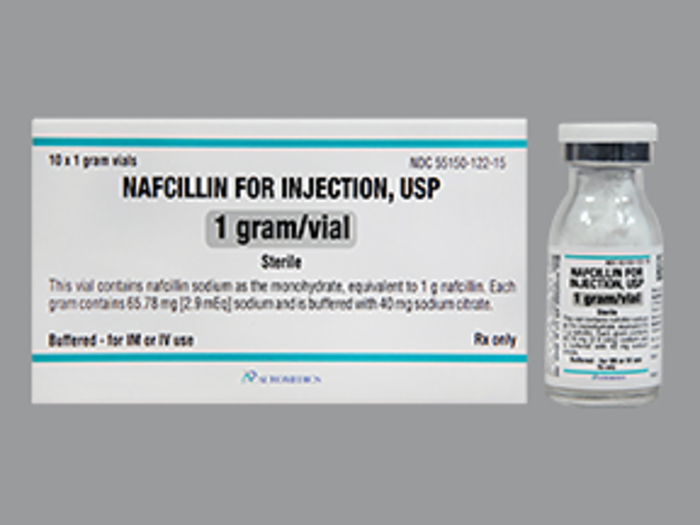Rx Item-Nafcillin 1 Gm Vial 10 By Auromedics Pharma Gen Unipen, Nallpen