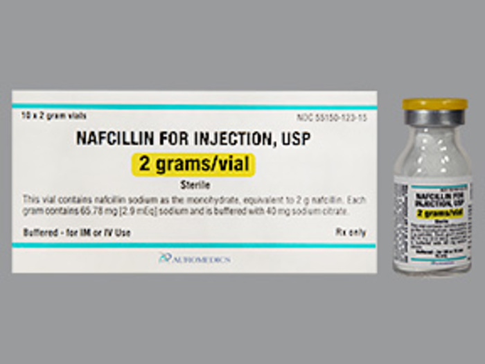 Rx Item-Nafcillin 2 Gm Vial 10 By Auromedics Pharma Gen Unipen, Nallpen