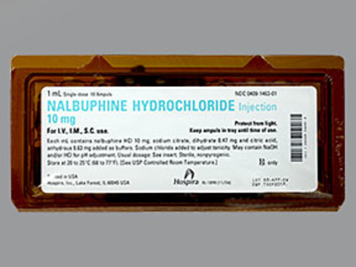 Rx Item-Nalbuphine 10MG/ML 10X1 ML Ampoule by Pfizer Pharma USA Injec