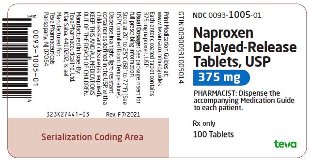 '.Naproxen DR 375Mg Tab 100 By Teva Pharma.'