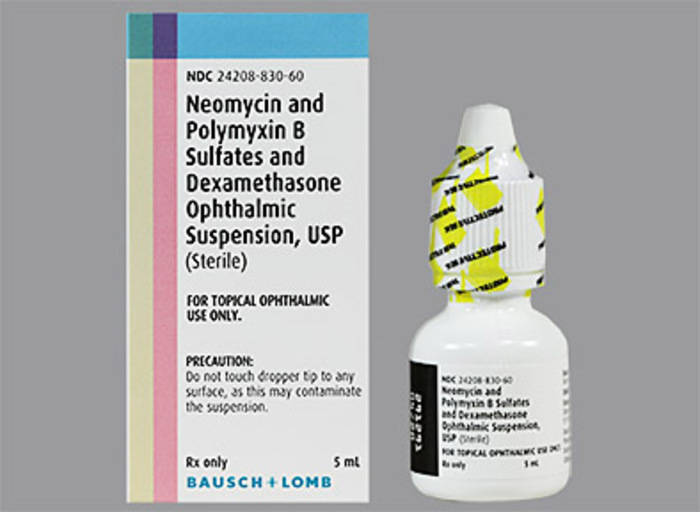 Rx Item-Neomycin-Polymixin B-Dexamethasone  5 ML Drops by Valeant Pharma USA  Generic  Maxitrol