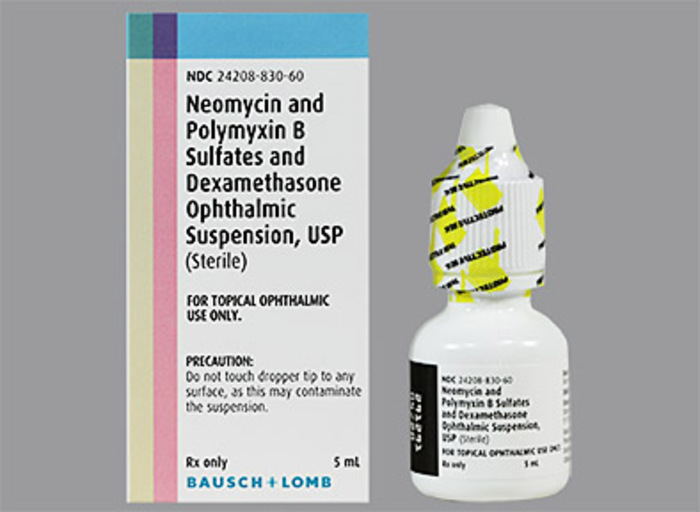 Rx Item-Neomycin/Polymyxin B/Dexamethasone 0.1% Susp 5Ml By Valeant Gen Maxitrol