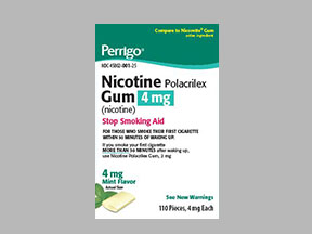 Pack of 12  Nicotine Gum 4Mg Gum 110 By Perrigo Pharma Gen Nicorette