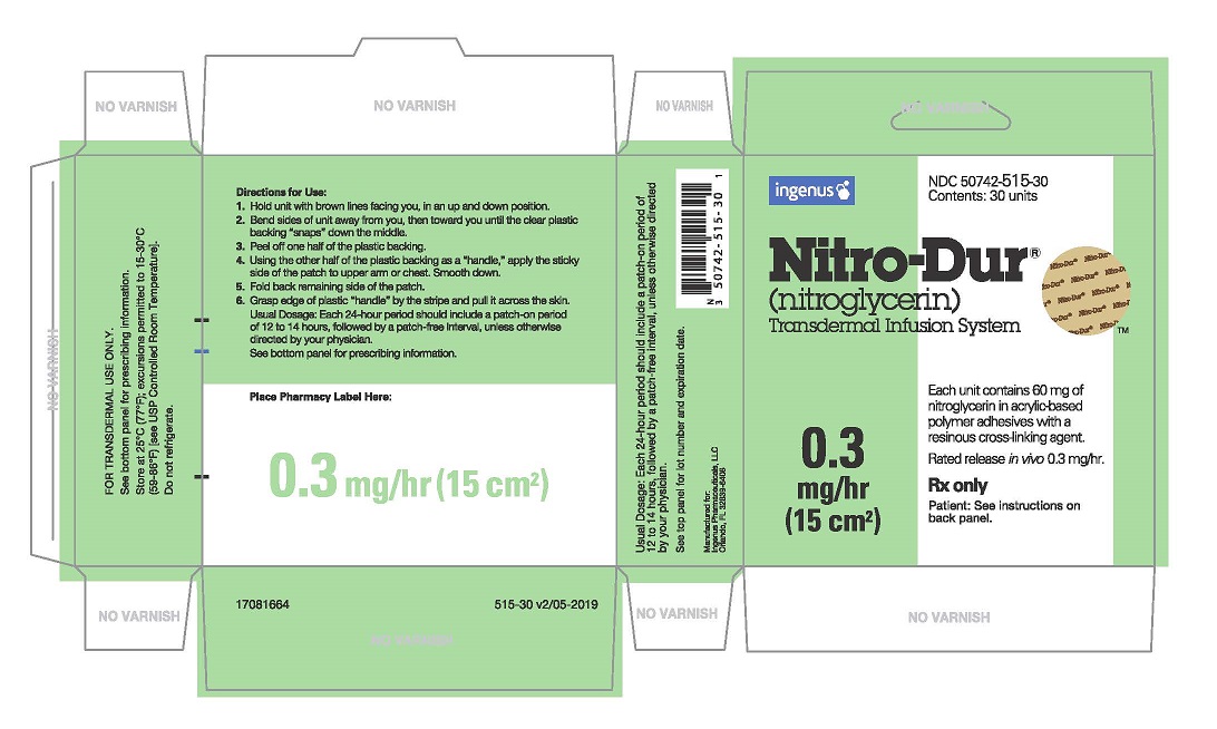 Rx Item-Nitro-Dur 0.3MG/HR 30 Patch by Ingenus Pharma USA -Br