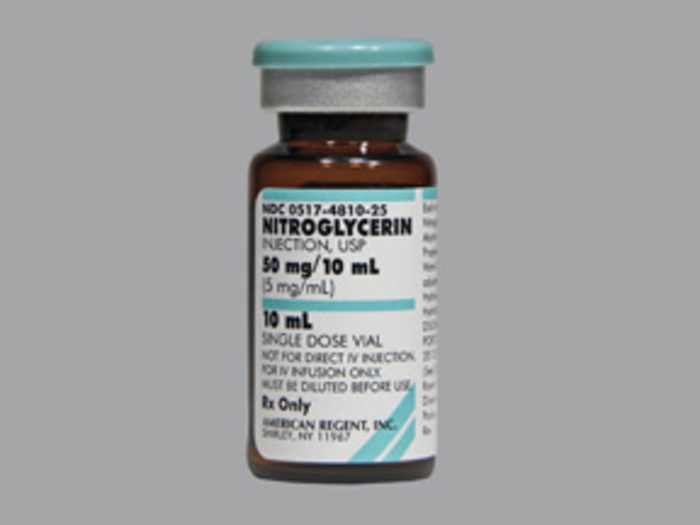 Rx Item-Nitroglycerin 50Mg/10Ml Vial 25X10Ml By American Regent Lab