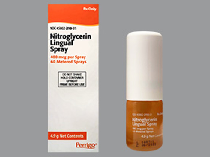 Rx Item-Nitroglycerin Ling 400Mcg Spr Spray 4.9Gm By Perrigo Pharma