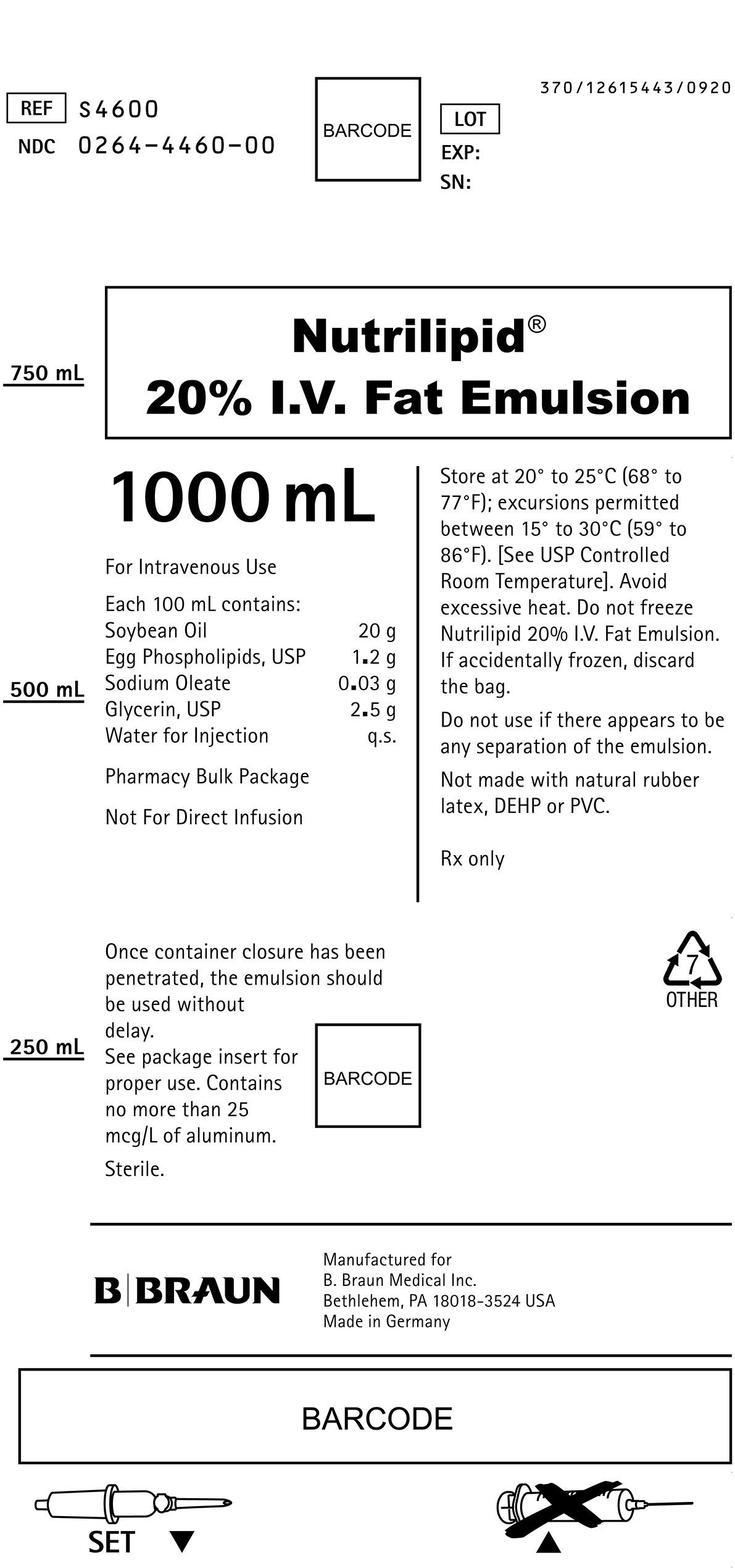 Rx Item-Nutrilipid 20% Emulsion 8X1000Ml By B.Braun