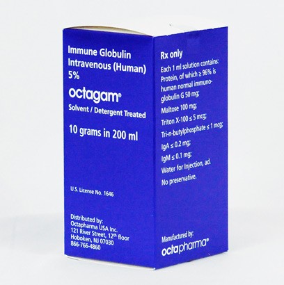 Rx Item-Octagam 5% Vial 10Gm 200Ml By Octagam Pharma Immune Globulin 10Gm