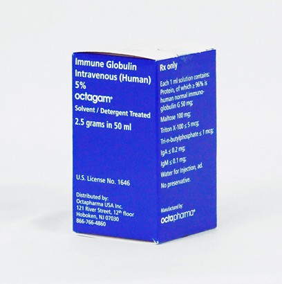 Rx Item-Octagam 5% Vial 50Ml By Octapharma Immune Globlin 2.5Gm