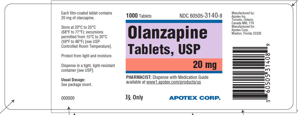 '.Rx Item-Olanzapine 20MG 1000 T.'