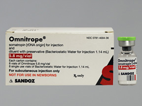 Rx Item-Omnitrope Somatropin 5.8Mg Vial 8 By Sandoz Pharma