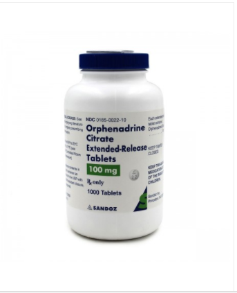 Rx Item Orphenadrine Citrate 100mg Tab 1000 By Sandoz Pharma Rx Item Orphenadrine Citrate 100mg Tab 1000 By Sandoz Pharma