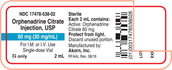 Rx Item-Orphenadrine Citrate 30Mg/Ml Vial 10X2Ml By Akorn Pharma Gen ...