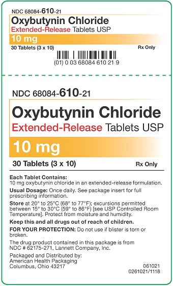 '.Oxybutynin 10Mg ER Tab 30 Unit Dose Pack.'