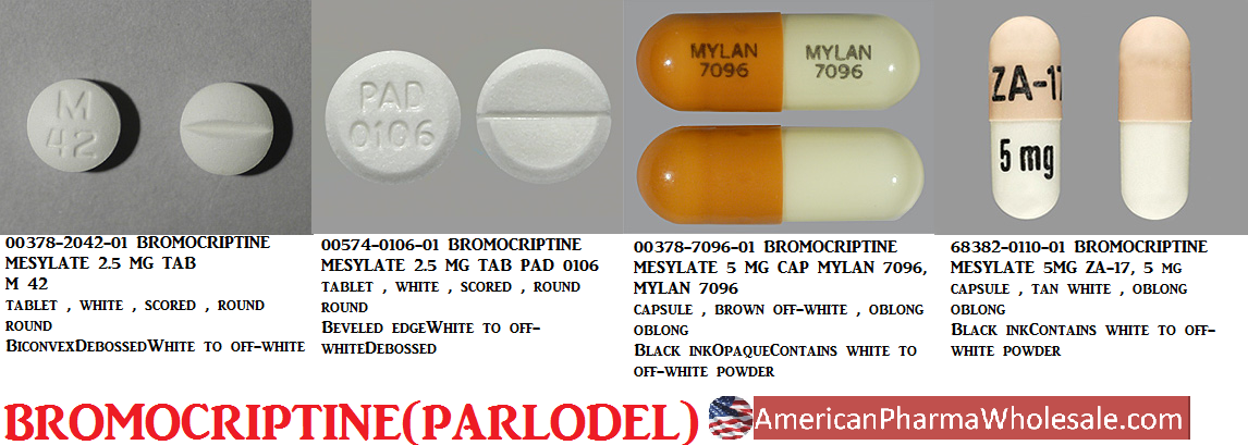 Rx Item-Bromocriptine 2.5mg Tab 100 by Perrigo Pharma Gen Parlodel
