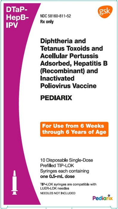 Rx Item-Pediarix hep B vaccine/dp(a)t-polio/PF IM Syringe 10X0.5Ml by Glaxo