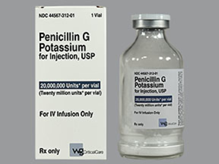 RX ITEM-Penicillin G 20Mm Unit Vial By Wg Critical Care Gen Pfizerpen