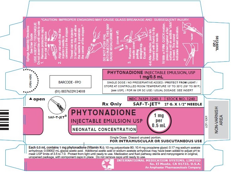 '.Phytonadione Vit K 1Mg 0.5Ml Syringe 10X.'
