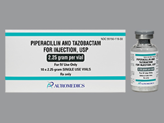 Rx Item-Piperacillin Sodium-Tazobactam 2.25 G Vial 10 By Auromedics Pharma