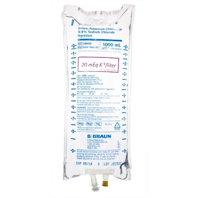 Rx Item-Potassium Chloride-Nacl 20 L8650 Meq/L Solution 12X1000Ml By B.Braun