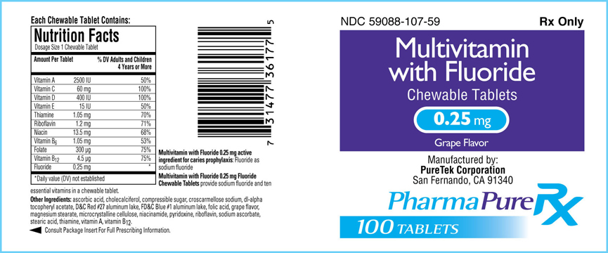 '.Pprx Multivit 0.25Mg Chewable  100 By Pu.'