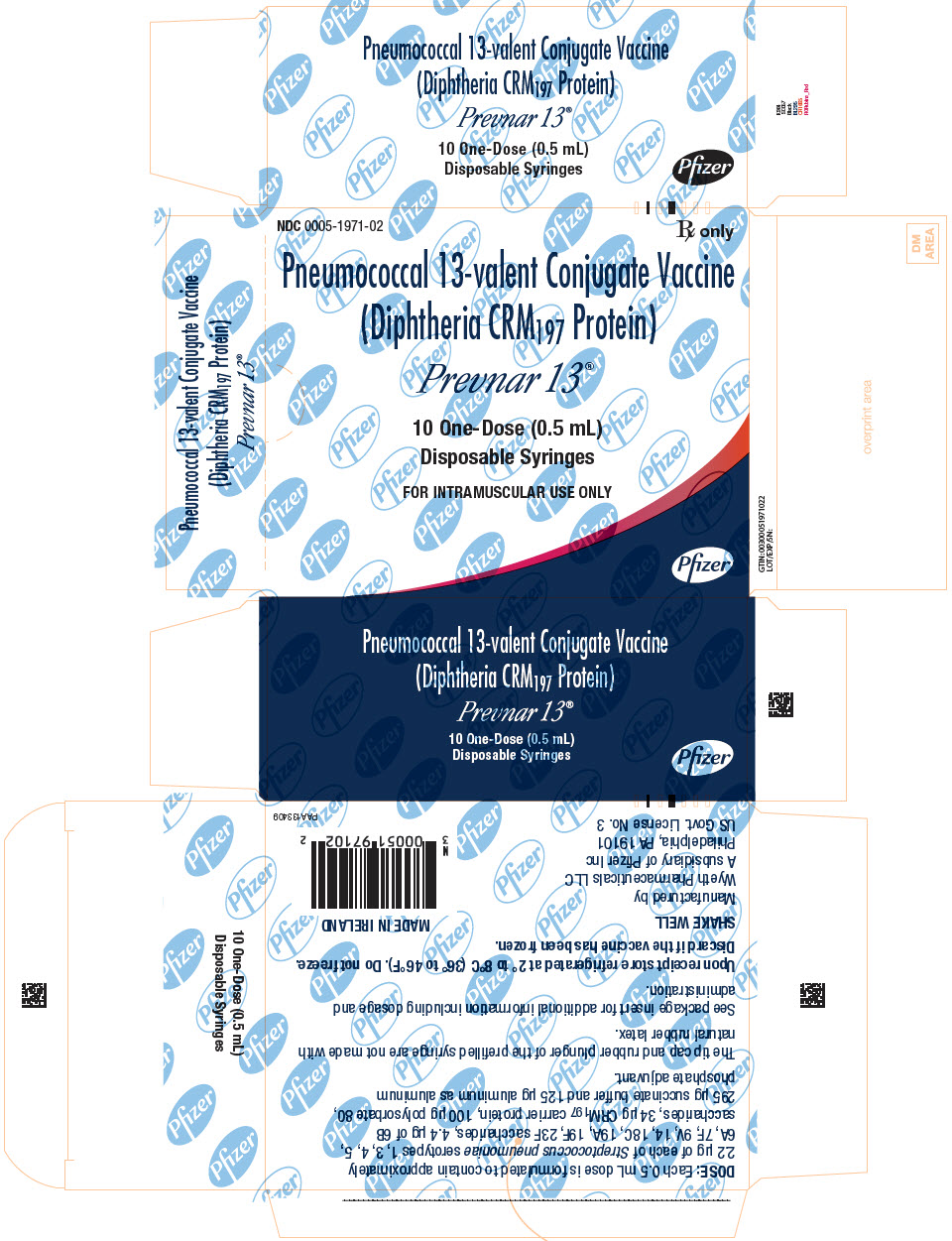 Rx Item-Prevnar 13 0.5 Ml Syringe 10X0.5Ml By Pfizer Pharma