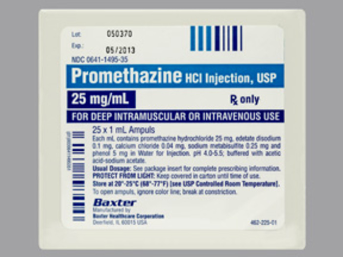 Rx Item-Promethazine 25Mg/Ml Amp 25X1Ml By Westward Pharma Gen Phenergan
