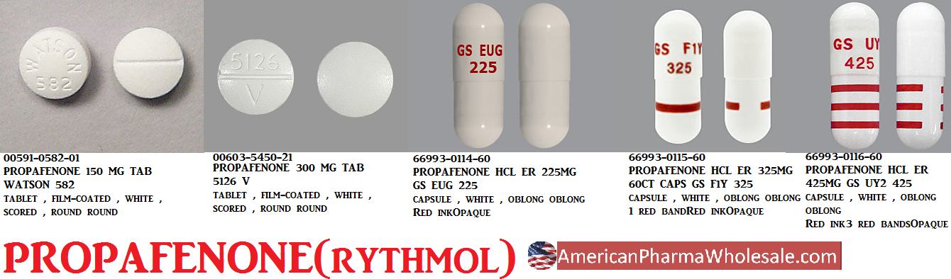 RX ITEM-Propafenone 225Mg Tab 100 By Ani Pharma by Rythmol