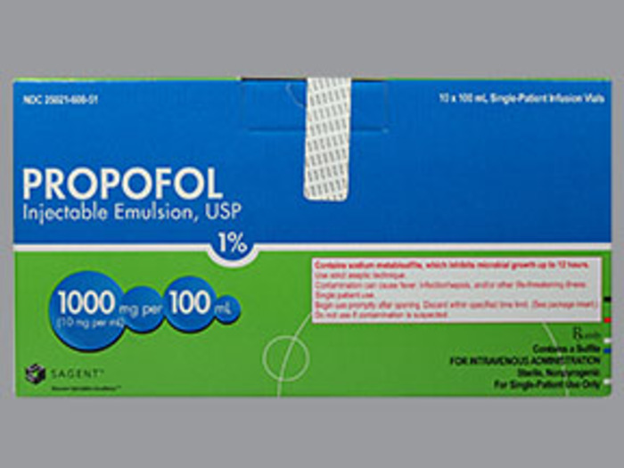 Rx Item-Propofol 1% 10Mg/Ml Vial 10X100Ml By Sagent Pharma