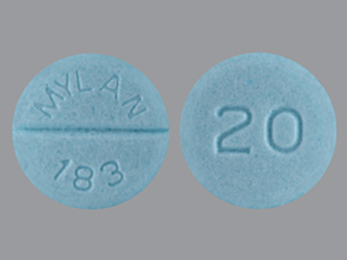 Rx Item-Propranolol 20MG 100 Tab by Mylan Pharma USA Gen Inderal