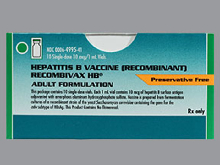 Rx Item-Recombivax PF hepatitis B virus vaccine 10 Mcg/Ml Vial 10X1Ml By Merck 